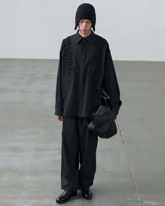  세이지 네이션 긴팔 셔츠 화석  차콜 - SAGE NATION