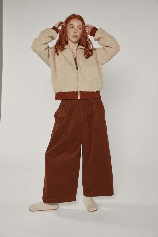  amente 봄버 자켓 아멘테 울 블렌드 골지 숏 봄버 재킷 오트밀 색상 - OTHER BRANDS