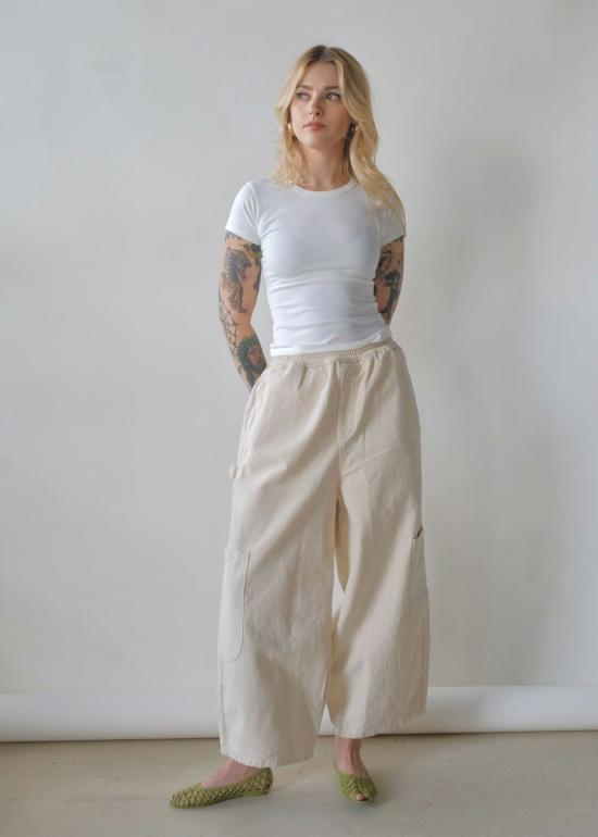  밀스 크롭 팬츠 식사 셰프 팬츠 - MEALS