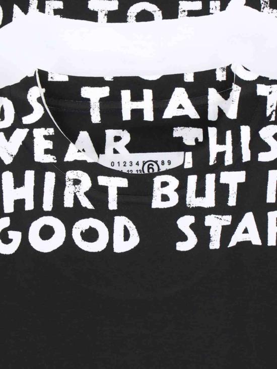  MM6 메종마르지엘라 반팔 티셔츠 Mm6 메종 마르지엘라 투톤 로고 티셔츠 - MM6 MAISON MARGIELA