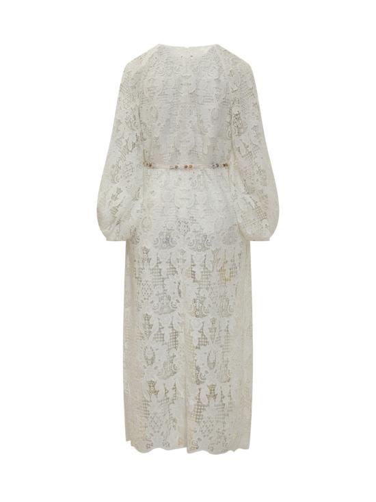  짐머만 롱 원피스 지머만 코코 미디 드레스 아이보리 - ZIMMERMANN
