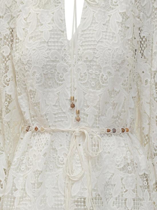  짐머만 롱 원피스 지머만 코코 미디 드레스 아이보리 - ZIMMERMANN