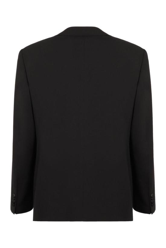  조르지오 아르마니 수트 자켓 싱글 브레스트 테일러드 수트 블랙 - GIORGIO ARMANI