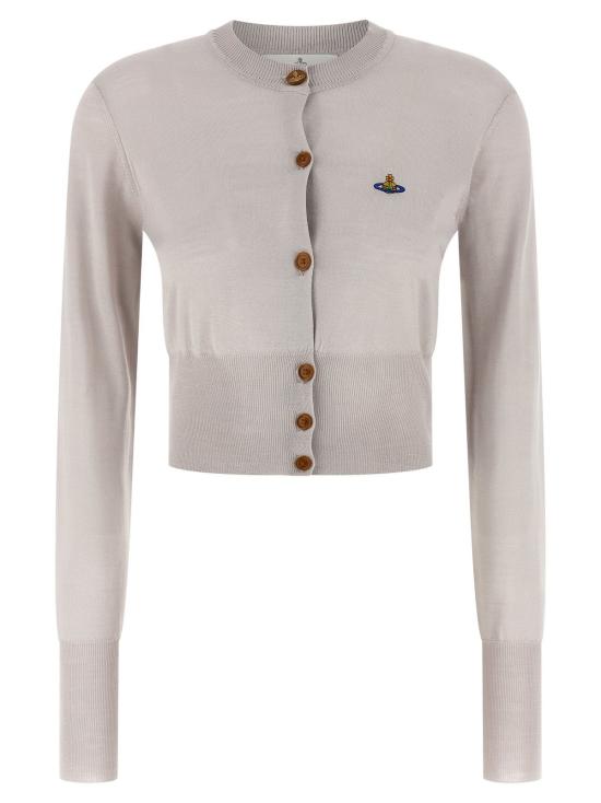  비비안웨스트우드 가디건 비비안 웨스트우드 비 크롭 울 & 실크