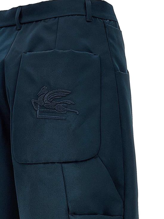  에트로 치노 팬츠 Etro Pegaso 카고 팬츠 블루 - ETRO