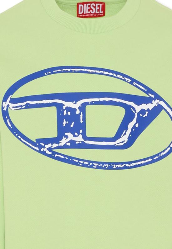  [키즈] 디젤 풀오버 키즈 스웨트셔츠 그린 - DIESEL