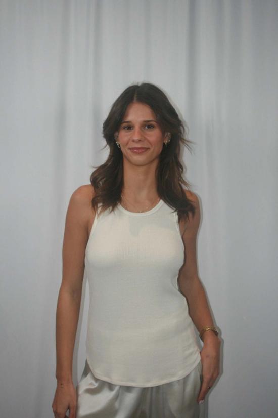  사블린 민소매 티셔츠 자밀라 레이서백 탱크