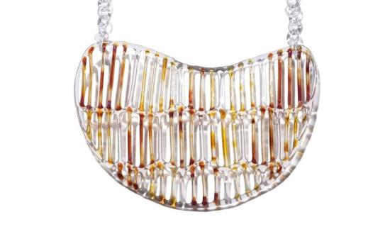  제인 다렌스부르그 목걸이/팬던트 제인 다렌스버그 격자 유리 목걸이, 호박/거북이 무늬 - JANE DARENSBOURG