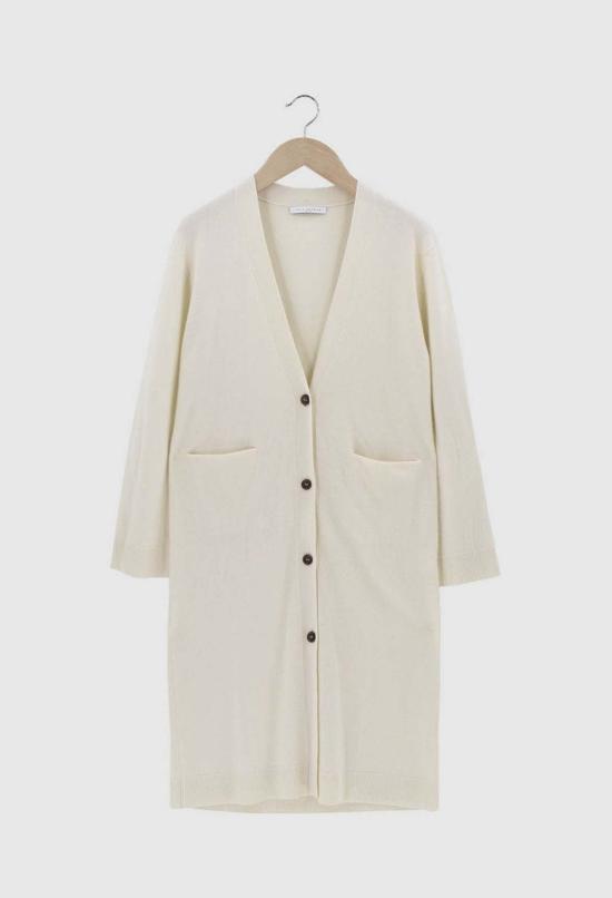  율리아 옌츠슈 가디건 줄리아 젠츠쉬 신 12gg 캐시미어  무염색 화이트