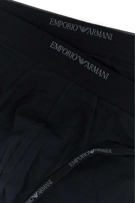  엠포리오 아르마니 팬티 블랙 스트레치 코튼 브리프 세트 - EMPORIO ARMANI
