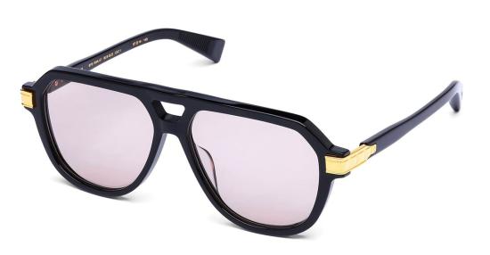  발망 안경 프랑수아즈 II 선글라스 블랙/18K 골드 - BALMAIN