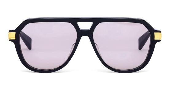  발망 안경 프랑수아즈 II 선글라스 블랙/18K 골드