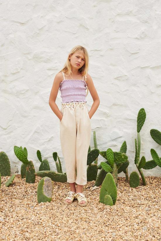  [키즈] Liilu 트레이닝/조거 팬츠 키즈 리일루 데님  에크루