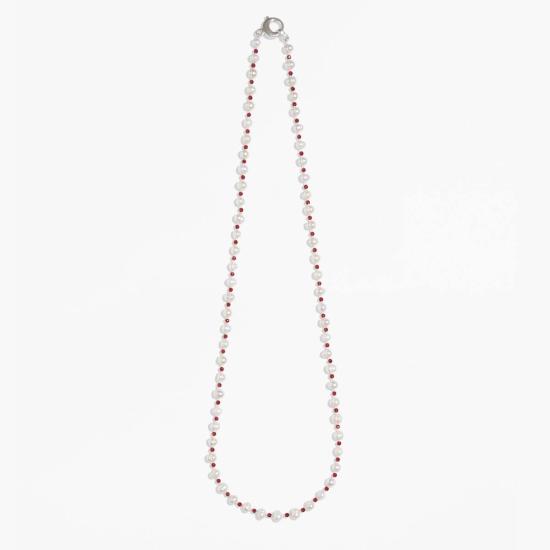  밍유왕 목걸이/팬던트 명유왕포포 진주와 가넷 목걸이 - MING YU WANG