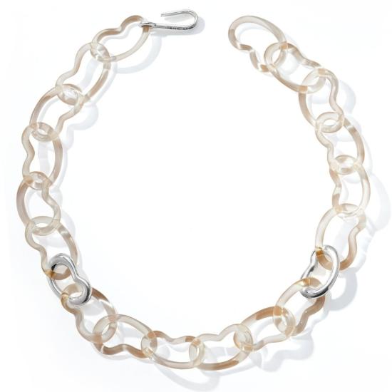  JANE D'ARENSBOURG 바디 주얼리 제인 다렌스버그 피치 & 실버 더블 빈/하트 실버