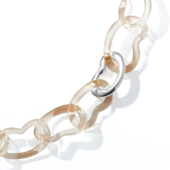  JANE D'ARENSBOURG 바디 주얼리 제인 다렌스버그 피치 & 실버 더블 빈/하트 실버 - OTHER BRANDS