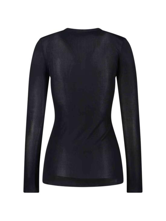  발망 블라우스 레이스업 탑 블랙 - BALMAIN