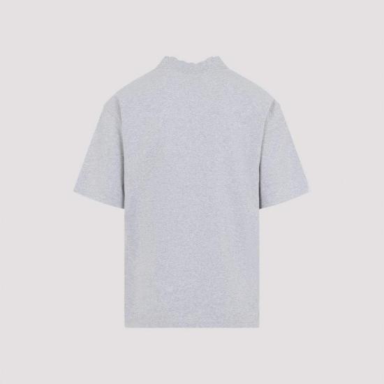  발렌시아가 반팔 티셔츠 미디엄 핏 티셔츠 라이트 그레이 - BALENCIAGA