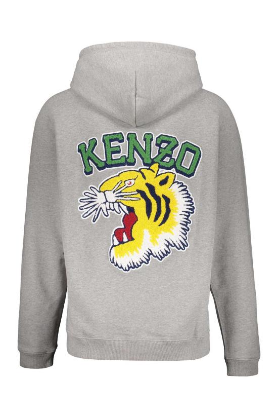  겐조 긴팔 티셔츠 켄조 코튼 후드티 그레이 - KENZO