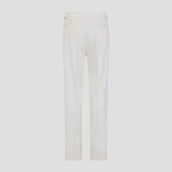  랄프 로렌 스트레이트 팬츠 퍼플 라벨  크림 - RALPH LAUREN