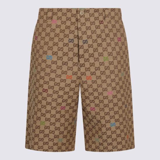  [키즈] 구찌 쇼츠/버뮤다 베이지 코튼 쇼츠 Camelorangemc