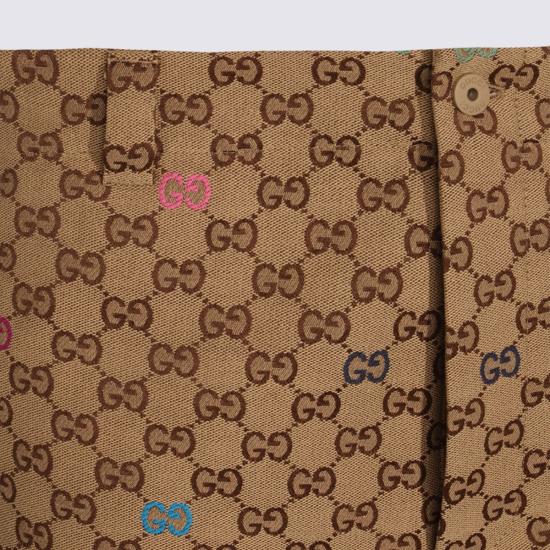  [키즈] 구찌 쇼츠/버뮤다 베이지 코튼 쇼츠 Camelorangemc - GUCCI