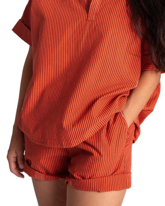  LWN 숏팬츠 Lwn 산사나무 짧은 토마토 연필 줄무늬 - OTHER BRANDS