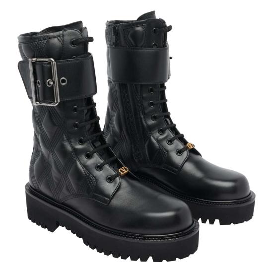  발렌티노 가라바니 부츠 컴뱃 부티 블랙 - VALENTINO GARAVANI