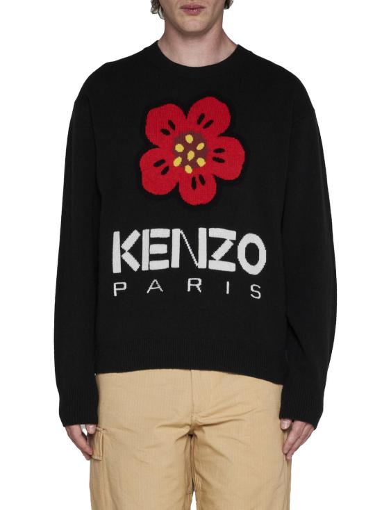  겐조 스웨터 보케 플라워 울  블랙 - KENZO