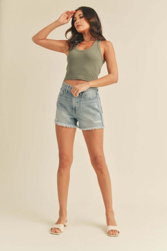  저스트 블랙 데님 데님 숏팬츠 빈티지 쇼츠 라이트 데님 - JUST BLACK DENIM