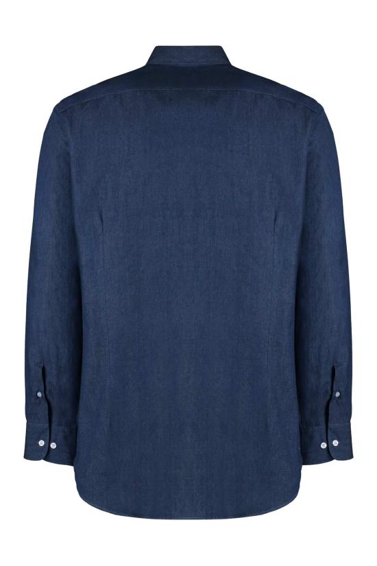  에트로 셔츠 버튼다운 칼라 코튼  블루 - ETRO