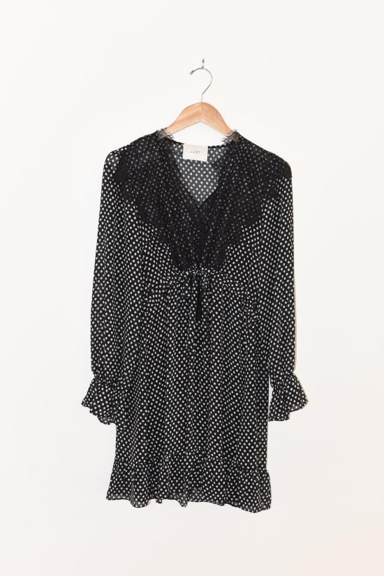  Just Female 숏 원피스 저스트 피메일 에스터 드레스 블랙 도트