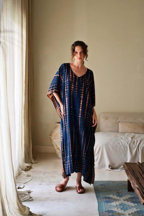  Pink Haley 롱 원피스 핑크 헤일리 나탈리 카프탄 드레스 오션 블루 - PINK HALEY