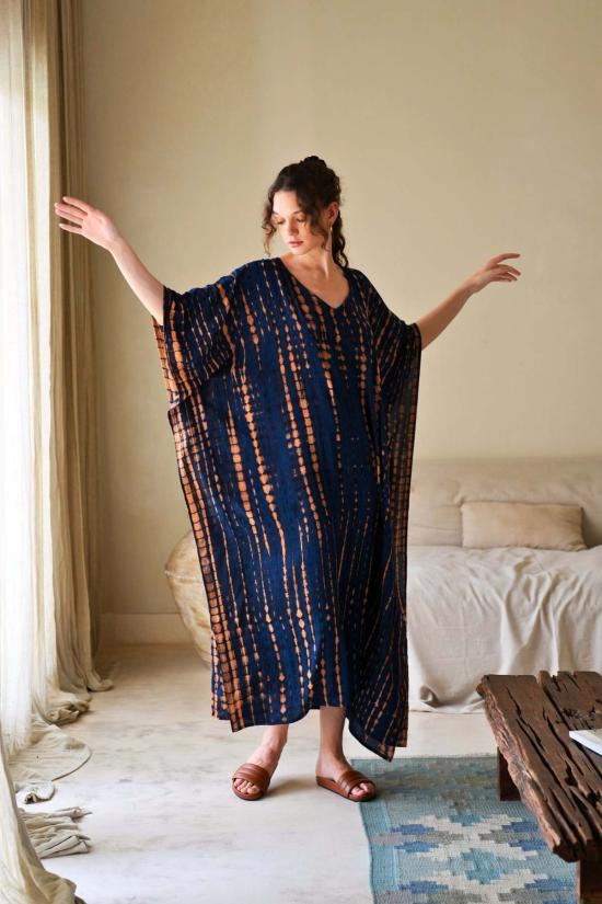  Pink Haley 롱 원피스 핑크 헤일리 나탈리 카프탄 드레스 오션 블루 - PINK HALEY