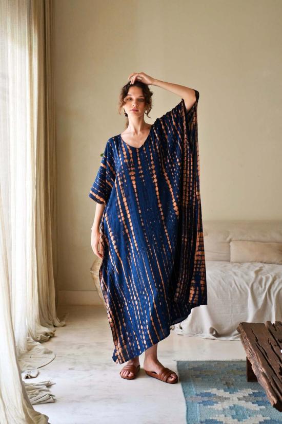  Pink Haley 롱 원피스 핑크 헤일리 나탈리 카프탄 드레스 오션 블루