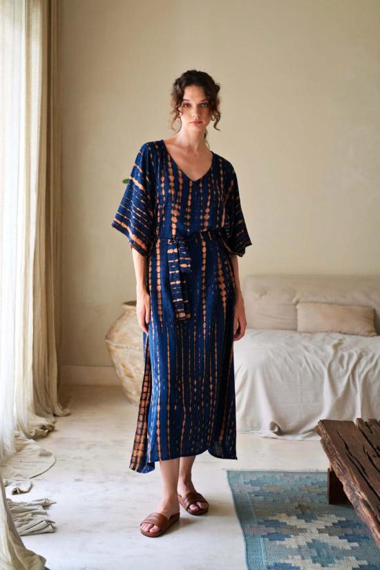  Pink Haley 롱 원피스 핑크 헤일리 나탈리 카프탄 드레스 오션 블루 - PINK HALEY