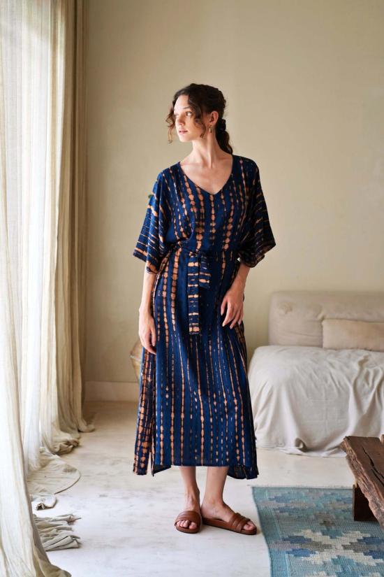  Pink Haley 롱 원피스 핑크 헤일리 나탈리 카프탄 드레스 오션 블루 - PINK HALEY