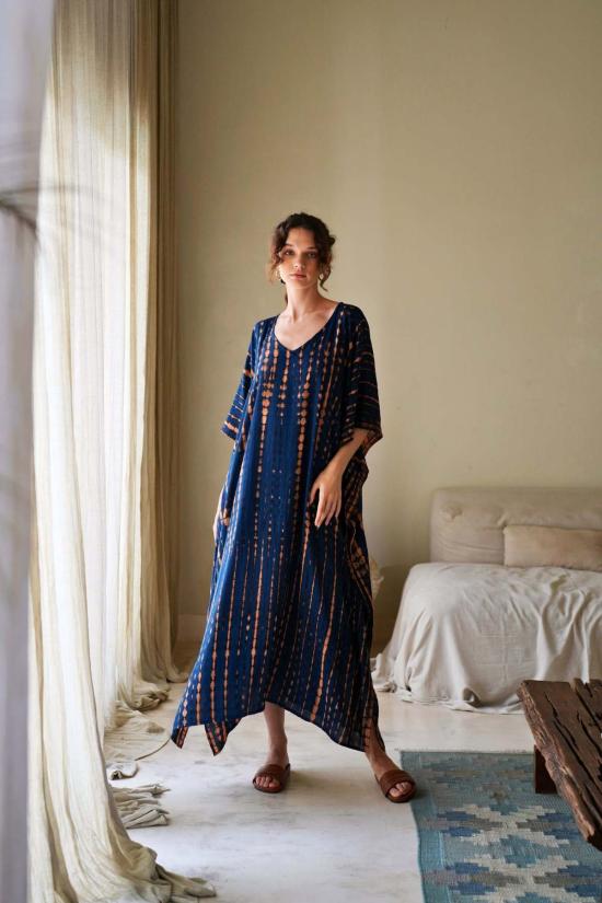  Pink Haley 롱 원피스 핑크 헤일리 나탈리 카프탄 드레스 오션 블루 - PINK HALEY