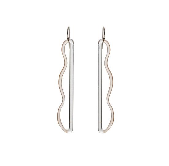  JANE D'ARENSBOURG 이어링 제인 다렌스버그 웨이브  핑크/클리어