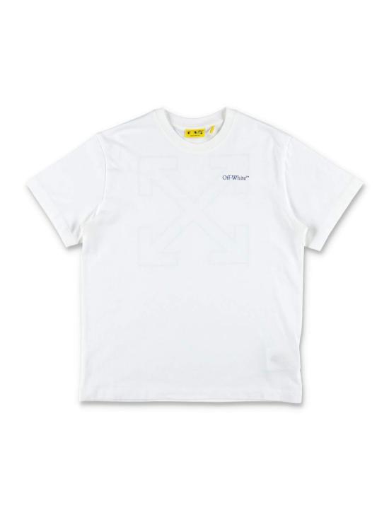  [키즈] 오프화이트 탑 애로우 로고 티셔츠 (화이트) (어린이용)