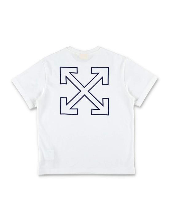  [키즈] 오프화이트 탑 애로우 로고 티셔츠 (화이트) (어린이용) - OFF WHITE