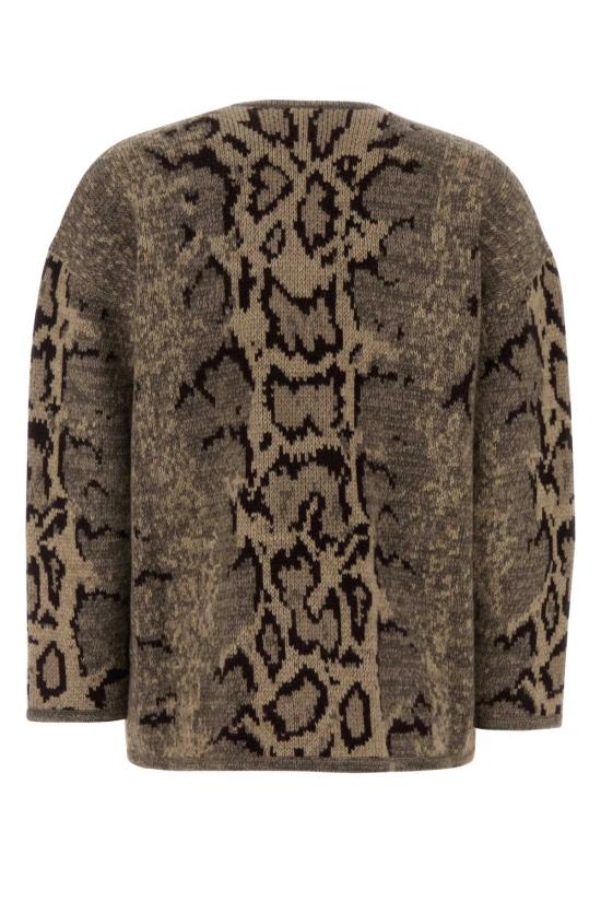  발렌티노 가라바니 가디건 Valentino Garavani 자수 캐시미어 카디건 Animalier - VALENTINO GARAVANI