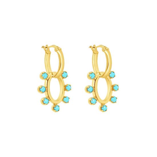  시에라 윈터 주얼리 이어링 돌리 후프  터쿼이즈