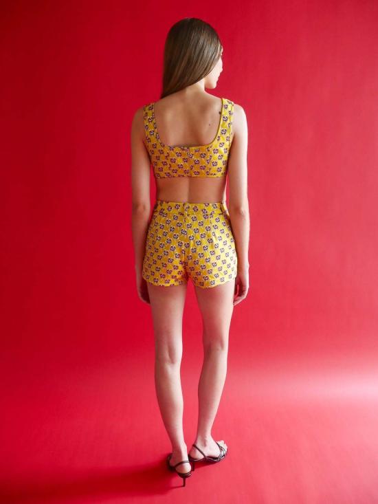  안나 발렌티나 민소매 티셔츠 오브리 탑 이탈리안 플로럴 자카드 - ANNA VALENTINA