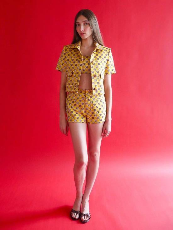  안나 발렌티나 민소매 티셔츠 오브리 탑 이탈리안 플로럴 자카드 - ANNA VALENTINA