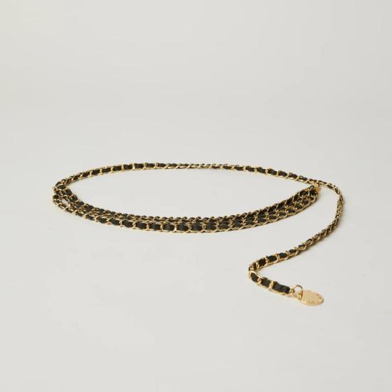  비로우더슬림 벨트 슬림 벨트 B 로우 더  기셀 미니 체인  골드