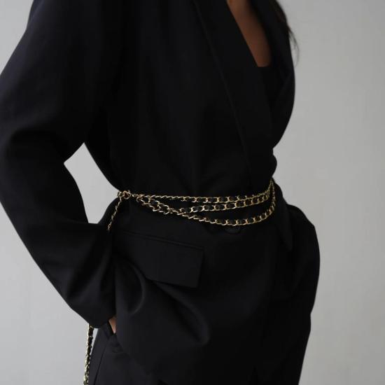  비로우더슬림 벨트 슬림 벨트 B 로우 더  기셀 미니 체인  골드 - B LOW THE BELT