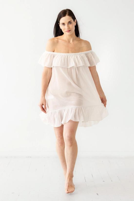  Salua Lingerie 비치용품 살루아 란제리 캄페시나 오프숄더 커버업 화이트