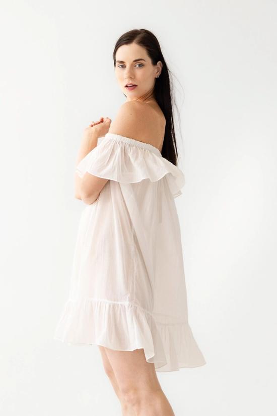  Salua Lingerie 비치용품 살루아 란제리 캄페시나 오프숄더 커버업 화이트 - SALUA LINGERIE