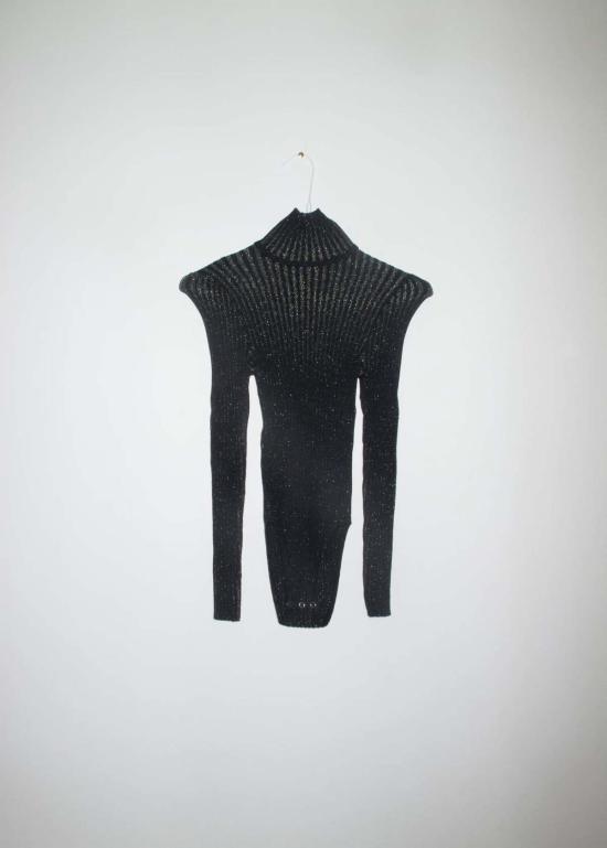  주주 바디수트 티셔츠 Giu Giu Nonna 레오타드 글리터 오닉스